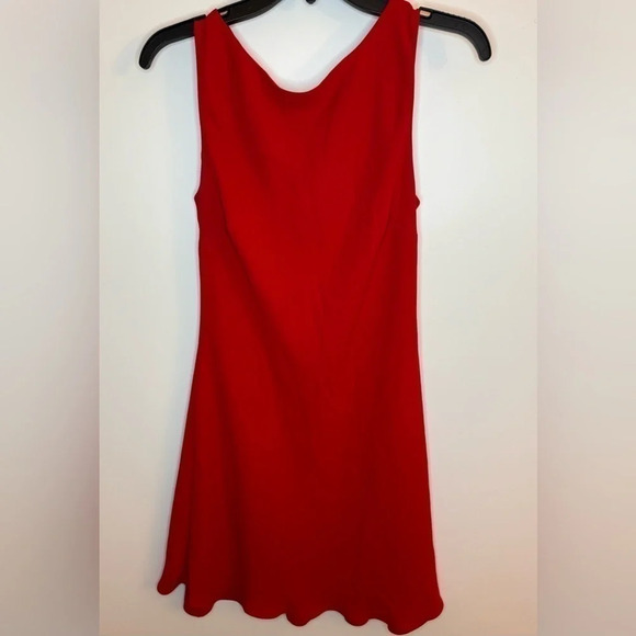 Dressbarn Collection Womens Red Cocktail Dress Size 10 Drape Open Back - Picture 1 of 6